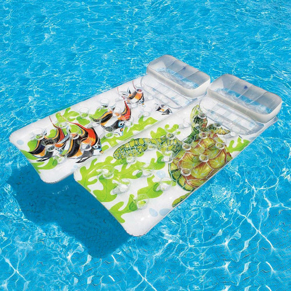 sconto Aufblasbare Meeresstrandmatratze mit 18 Löchern 188x71 Fish Design Intex