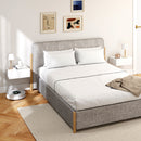 Set di 2 Comodini Sospesi Moderni 40x30x15 cm con Cassetto in Legno Bianco      