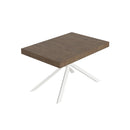 Tavolo Allungabile 120-224x90x74 cm Niket Noce Gambe Bianche