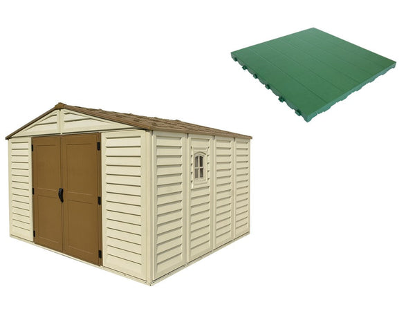 prezzo Boden für Gartenbox 325 x 319 x 233 cm aus grünem Kunststoff