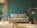 Divano Letto 3 Posti 208x97x96 cm in Tessuto Rosa