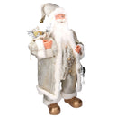 Babbo natale in tessuto oro cm xh80