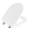 Copriwater Universale 35,3x2,9x43,3 cm in MDF Cerniere in Metallo Cromato Alpina Bianco Lucido