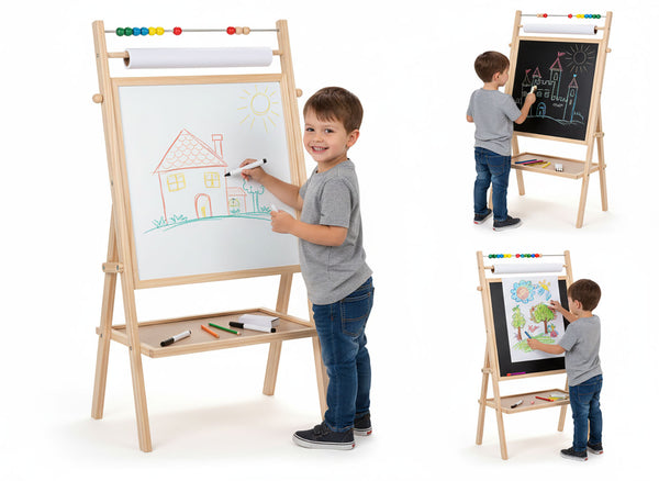 Lavagna 3 in 1 per Bimbi in Legno 75 cm Creativity online