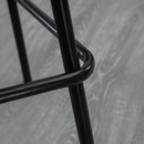 Set 4 Sgabelli Alti con Poggiapiedi 40x45,5x94 cm in Poliestere Vellutato Verde e Nero