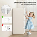 Cassettiera 80x39x95 cm 4 Cassetti Moderna senza Maniglie per Camera e Soggiorno in Legno Ingegnerizzato Bianco      