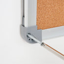 Lavagna con Fondo in Sughero 150x100 cm in Alluminio Silver