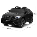 Macchina Elettrica per Bambini Licenza Mercedes-Benz GLC 63S AMG 12V con Sedile in Pelle Telecomando Nero