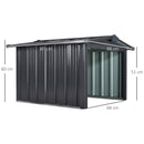 Casetta Box da Giardino in Lamiera per Robot Tagliaerba 88x87x60 cm in Acciaio Nero