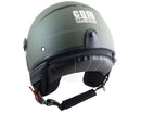 Casco Jet per Scooter Visiera Sagomata CGM Florida 109A Verde Opaco Varie Misure