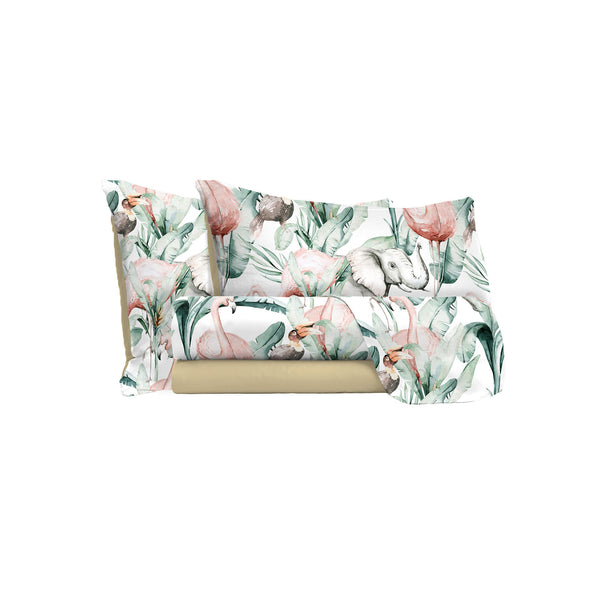 online Bettwäsche-Set mit Druck oben und unten und Denny-Kissenbezügen in verschiedenen Größen