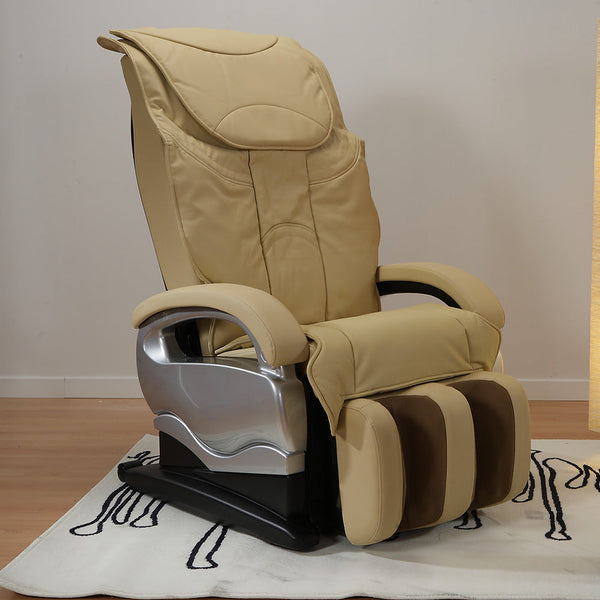 Andromeda Elektrischer Relax-Massagesessel aus cremefarbenem Kunstleder sconto