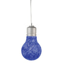 Sospensione 1xE27 Montatura Argento Vetro Filante Blu E-Energy Elettra