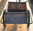 Carrello Rimorchio per Bici in Acciaio Grigio 140x88x60 cm 