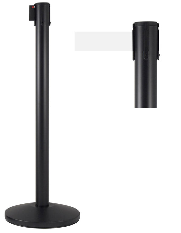 Gardinenstange 3 Meter aus mattschwarzem Metall Ø36x101 cm weißes Band prezzo