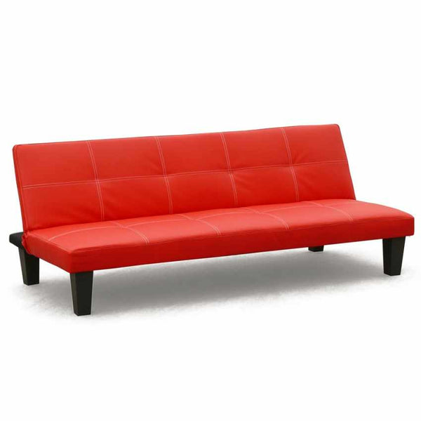 Schlafsofa 175 x 80 x 69 cm in rotem Kunstleder acquista