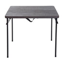 Tavolo da Campeggio Picnic Richiudibile a Valigetta in Polietilene 88x86x71,5 cm  Marrone