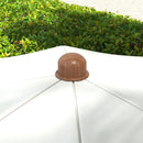 Ombrellone da Giardino Spiaggia Ø1,9x2,1m con Protezione UV40+ e Borsa di Trasporto Crema