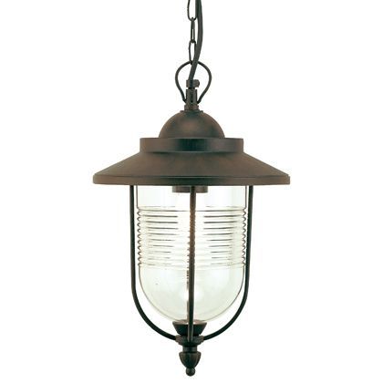 Lampada Lanterna Sospesa Color Ruggine da Esterno Linea Porto Sovil