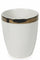 Set mit 6 Wassergläsern aus Steinzeug 330 ml Villa d'Este Home Tivoli White Naima