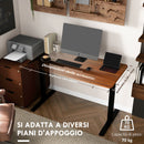 Struttura Scrivania Elettrica Regolabile in Altezza 71-116 cm con Modalità Defaticante in Acciaio  Nero