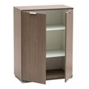 Armadietto 2 Ante 60x38x85 h cm in Truciolare bilaminato Rovere grigio