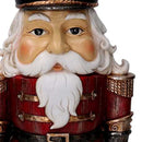 Soldatino Schiaccianoci in resina rosso con led cm 26x18xh46