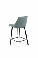 Set 2 Sgabelli 50x44xH94 cm in Tessuto Fox Acquamarina