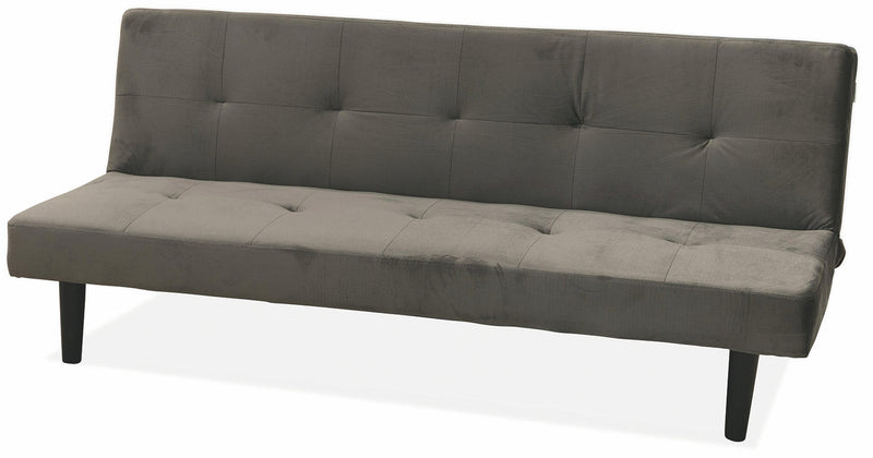 Divano Letto 2 Posti 166x77x65,5 cm in Velluto Soriani Marrone