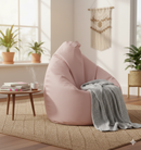 Poltrona a Sacco Pouf in Similpelle Rosa