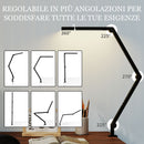 Lampada da Scrivania LED Dimmerabile con Morsetto e Braccio Regolabile Nero      