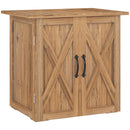 Casetta Box Da Giardino a 2 Ante Stile Country 77x55x72 cm in Legno Marrone 