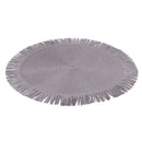 Set 4 Tovagliette con Frange Ø38x0,3 cm  in Carta effetto Juta VdE Tivoli 1996 Shades of Stones