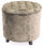 Hocker Fußstütze Container Ø55x55 cm in Tortora Soriani Velvet