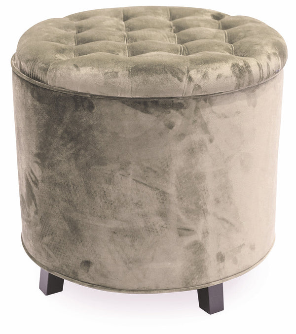 Hocker Fußstütze Container Ø55x55 cm in Tortora Soriani Velvet online