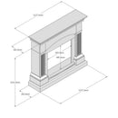Cornice da Pavimento per Inserto Camino Elettrico 113,7x102,2x28,2 cm in MDF Sined Cetona Grigio