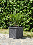 Vaso in Polietilene Quadro Millerighe Antracite Varie Misure