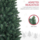 Albero di Natale Artificiale 210 cm 687 Rami Design Alto e Stretto Verde 