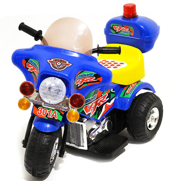 Elektrisches Motorrad für Kinder 6V Kidfun Police Blue prezzo