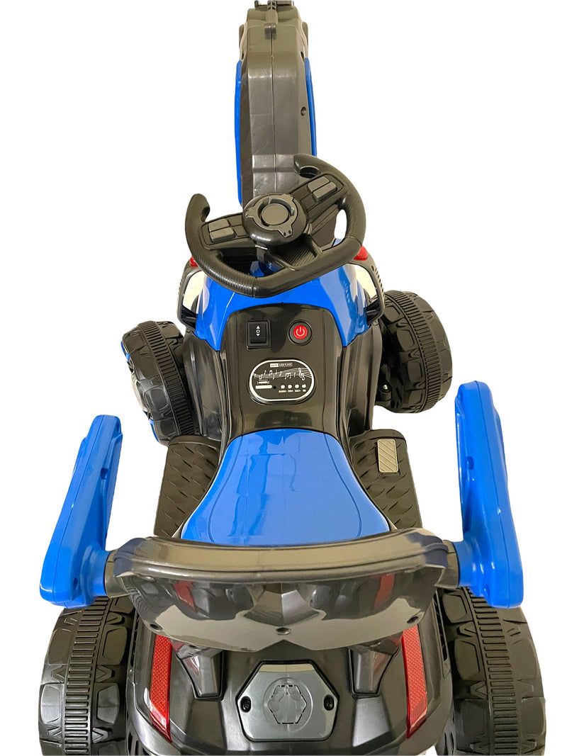 Escavatore Elettrico per Bambini 6V Kidfun Ruspa Force Blu e Nero