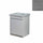 Mobile Lavatoio in Ceramica 2 Ante e Strofinatoio Integrato 60x60x86A cm Grigio Cemento