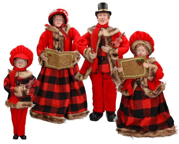 sconto Set mit 4 weihnachtlichen Familienpuppen 40 x 72 x 24 cm aus Adami Rossi-Stoff