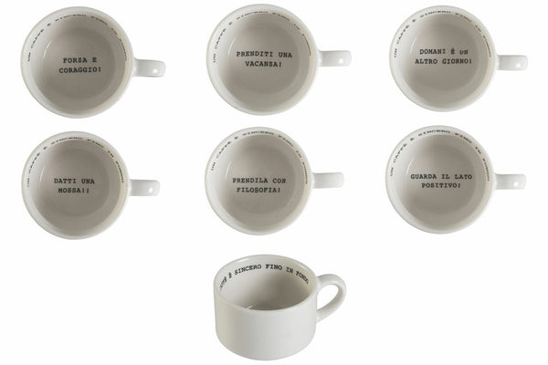 online Set mit 12 Kaffeetassen 90 ml aus neuem Porzellan Villa d'Este Home Tivoli Caffeomanzia