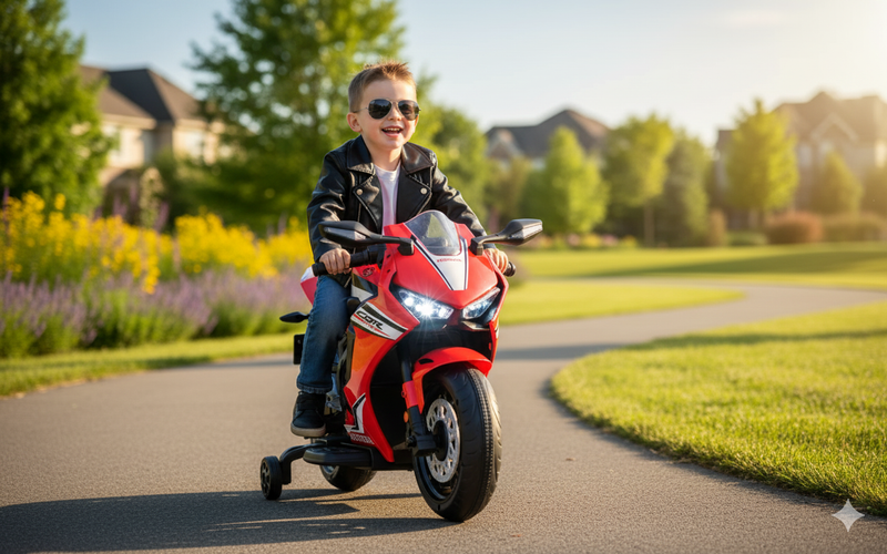 Moto Elettrica per Bambini Licenza Ufficiale Honda CBR1000RR Rosso