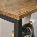 Libreria 3 Ripiani 2 Cassetti 1 Anta 58x24x122 cm in Truciolato e Metallo Nero e Legno