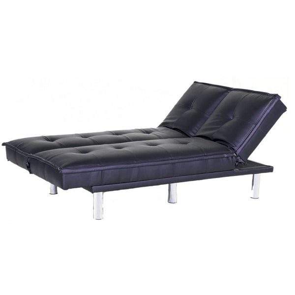 prezzo Desire Prontoletto Schlafsofa mit schwarzem Kunstleder bezogen