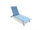 Itaca Stapelbare Garten-Sonnenliege 194 x 71 x 83 h cm in blauem Textilene