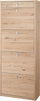 Schuhschrank 4 Türen 1 Schublade 63 x 164 x 29 cm Eiche natur