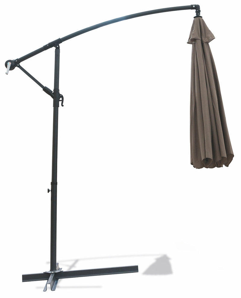 Ombrellone da Giardino Decentrato in Alluminio Ø3 mt Soriani Kios Lampara Tortora