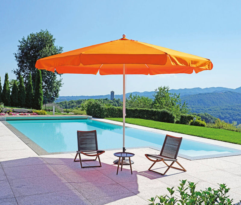 Ombrellone da Giardino in Alluminio Ø 4m Vorghini Grecale Arancione